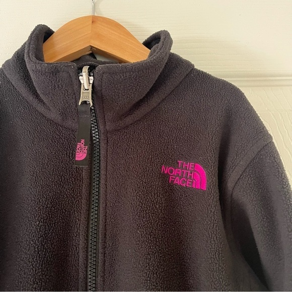 The North Face Fleece Black Purple/Pink Logo Large - Picture 2 of 6